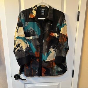 Ali Miles Multicolor Abstract Blouse